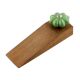 Green Crackle Melon Ceramic Wooden Door Stopper